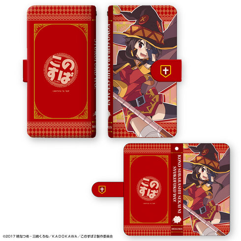 『この素晴らしい世界に祝福を!2』ブックスタイルスマホケース Ver.2 Mサイズ デザイン02(めぐみん)